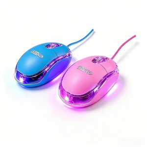SOON GO Kids Mouse 2 Pack [Pink Blue] for Laptop Mini USB Optical Wired Mice fit for Kids Girls Lady use Compatible with Computer Laptop PC Desktop Windows 7/8/10/XP Vista and Mac