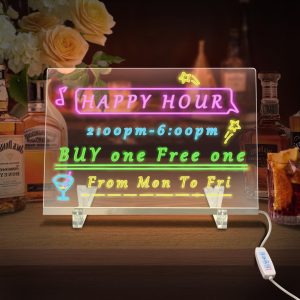 SOON GO LED Dry Erase Notepad - LED Drawing Board for Kids,Acrylic Message Board, Adjustable USB Switch, Erasable Glowing Graffiti Message Board, Night Light, for Room/Shop/Office/Gifts/Festival