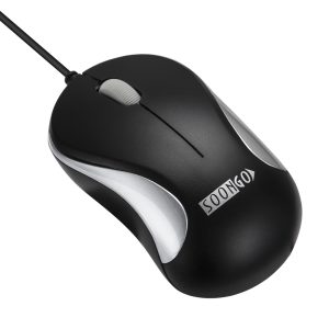 SOON GO Computer Mini USB Wired Optical Mouse Portable for Laptop, Notebook, MacBook - Silver