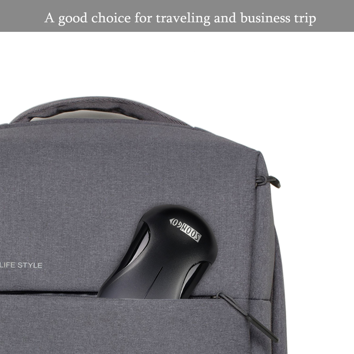 SOON GO Mini USB Wired Mouse for Laptop, Office, Business, Notebook, MacBook, Desktop, Chromebook, PC - Black - Image 4