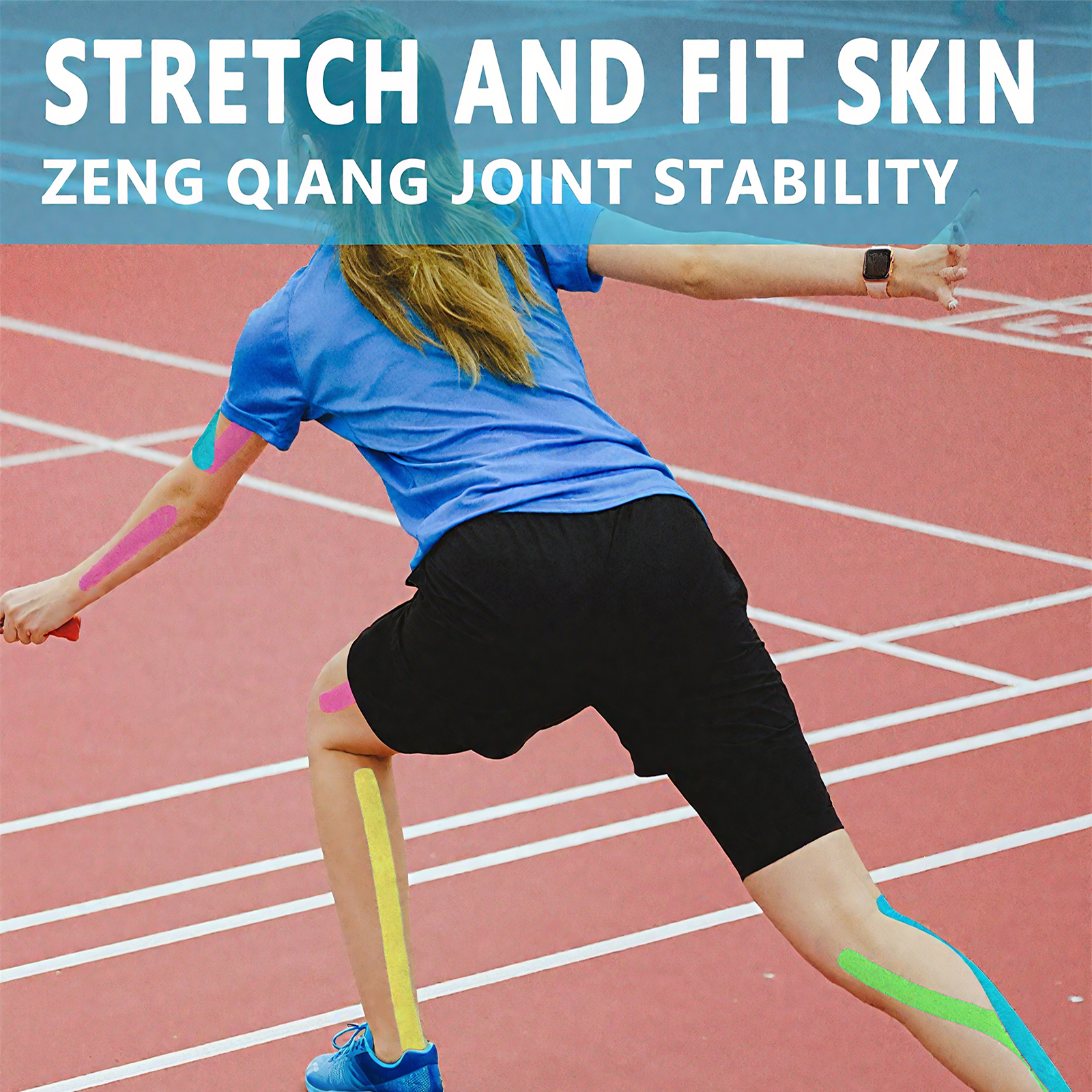 SOON GO Kinesiology Tape, 2 ih x 16.4 ft Uncut athletic tape, Waterproof Breathable Latex-Free, Muscle Recovery & Joint Support, Beige (1/2/5 Rolls) - Image 5