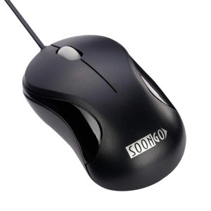 SOON GO Mini USB Wired Mouse for Laptop, Office, Business, Notebook, MacBook, Desktop, Chromebook, PC - Black